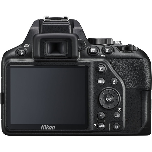 У Nikon D3500 есть «горячий башмак» — разъём, в который можно установить все вспышки, совместимые с фотоаппаратами Nikon. 