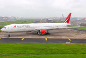 Royal Flight Boeing 777 at Mumbai Airport title=