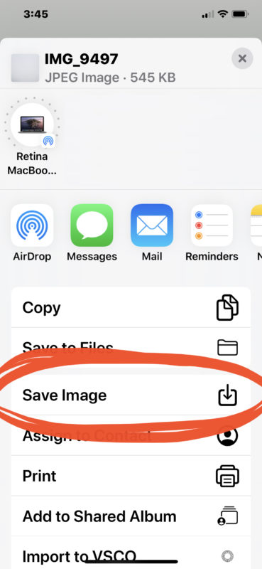 Saving an image or video from Messages on iPhone and iPad running iOS 13 and iPadOS 13