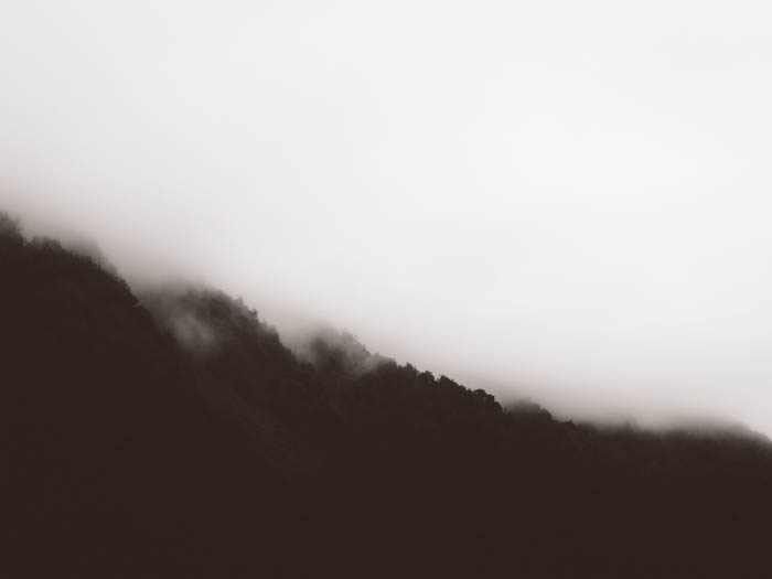 An abstract minimal landscape shot on a cloudy day