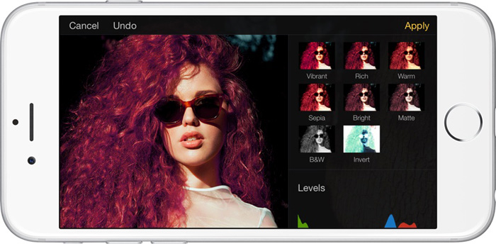 A screenshot from the Pixelmator photo retouching app interface