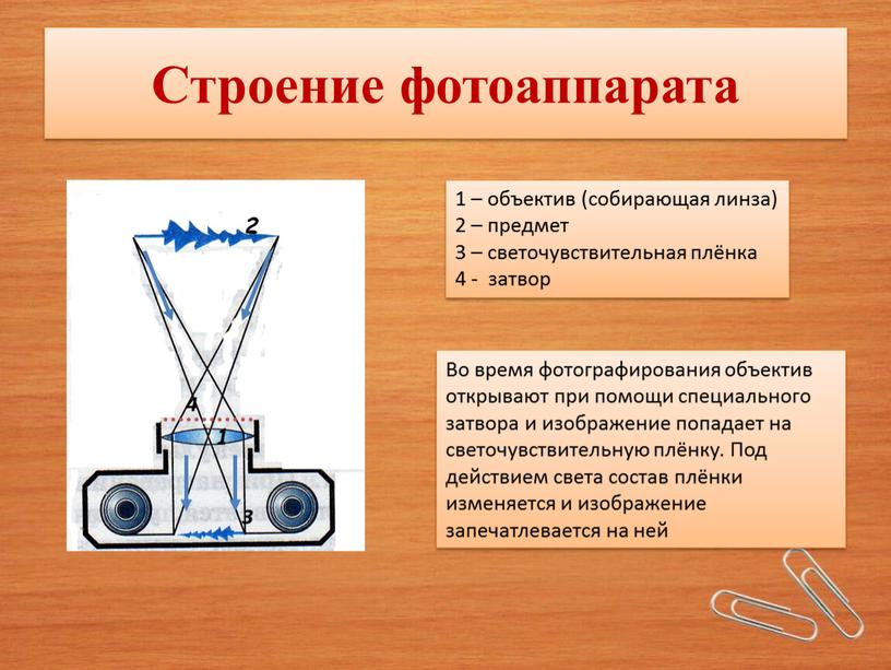 Каким получается изображение предмета на пленке или дисплее фотоаппарата