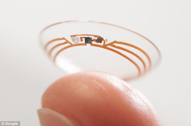 Google is testing a prototype for a smart contact lens that we built to measure glucose in tears continuously using a wireless chip and miniaturized glucose sensor.