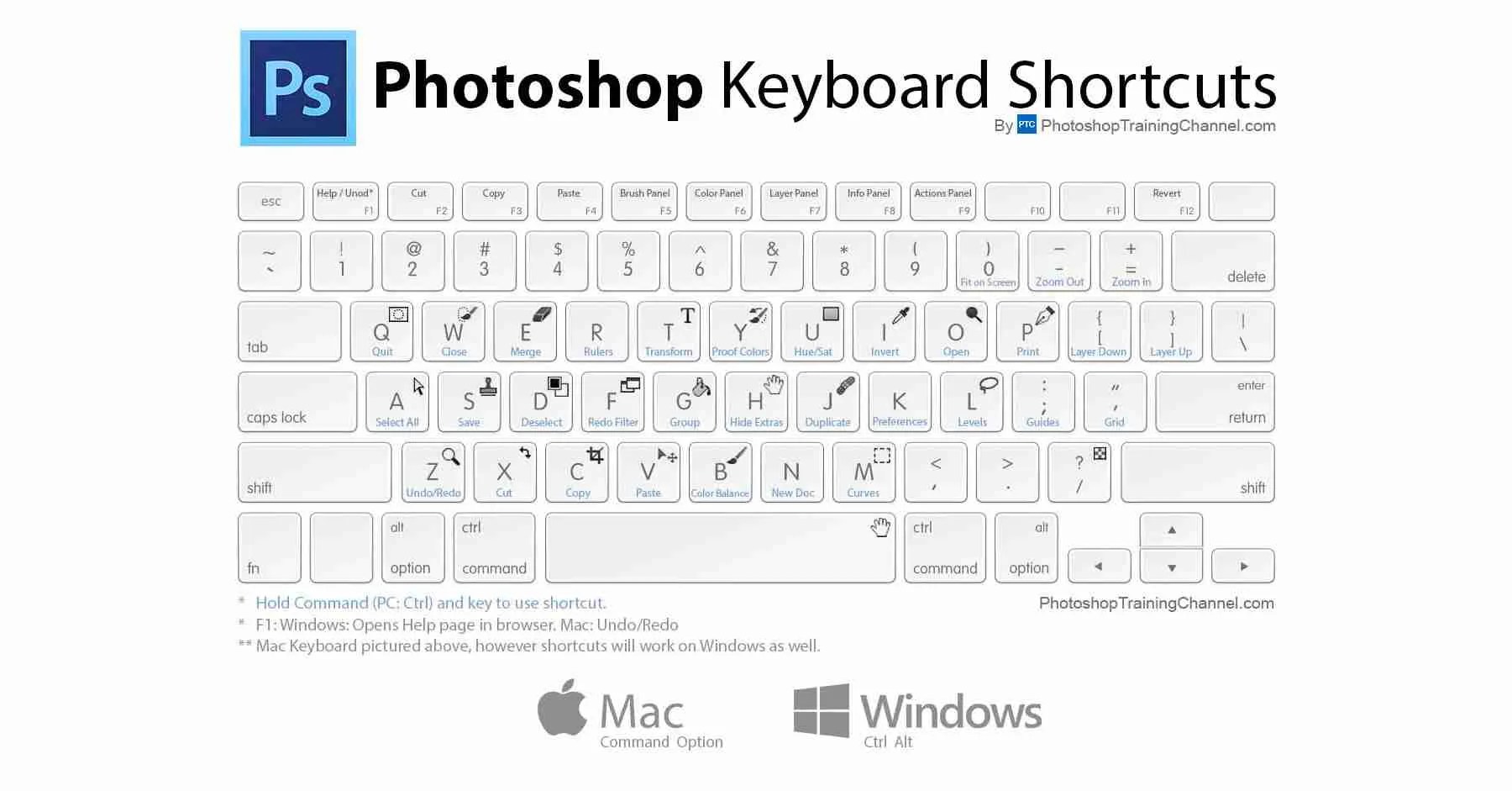 Как приблизить фото в фотошопе клавишами