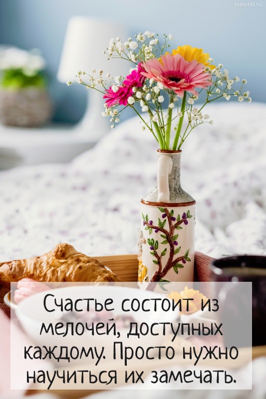 Счастье состоит из мелочей, доступных каждому. Просто нужно научиться их замечать.