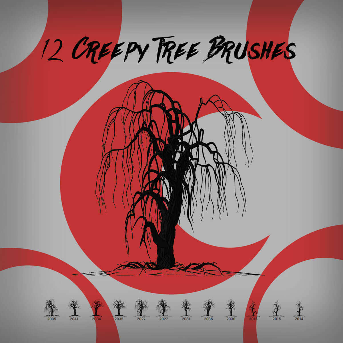 Кисти для рисования деревьев с опавшей листвой в Фотошопе