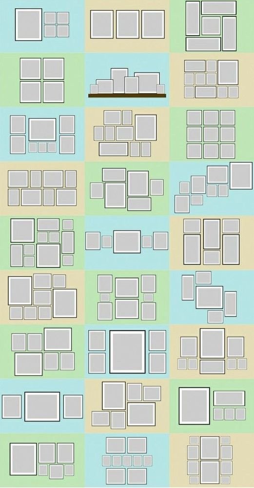 Схема расположения фотографий на стене