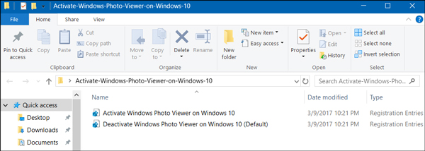 registry files to add windows photo viewer