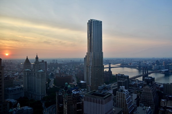 рассвет над Нью-Йорком